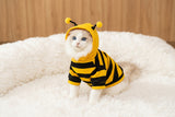 Bee Pet Hoodie Costume Yellow & Black Animal-Themed