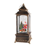 LED Christmas Snow Globe Music Box Lantern