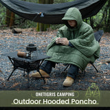 NNEOBA Tactical Poncho Blanket Wearable Sleeping Bag Hooded Ultralight