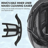 NNEOBA Ultralight Cycling Helmet with Magnetic Goggles LED Taillight Titanium