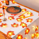 4.5m 30 LED Maple Leaf String Lights, Warm White