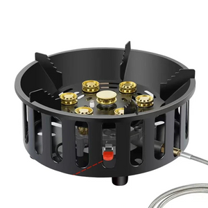 NNEOBA 7-Core High-Power Camping Stove Gas Burner Black