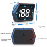 NNEOBA Car Head Up Display GPS Speed Display with Alarm Light Sensor Black