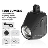 NNEOBA 1600LM Bike Light with Wireless Remote Dual Beam Black