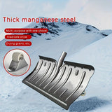 Heavy-Duty Metal Snow Shovel with Wheels – Effort-Saving Snow Removal Tool