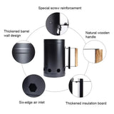 NNEOBA Charcoal Starter Chimney Spark Bucket Black