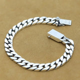 Silver 8mm Cuban Link Bracelet – Classic Punk Style Jewelry for Men
