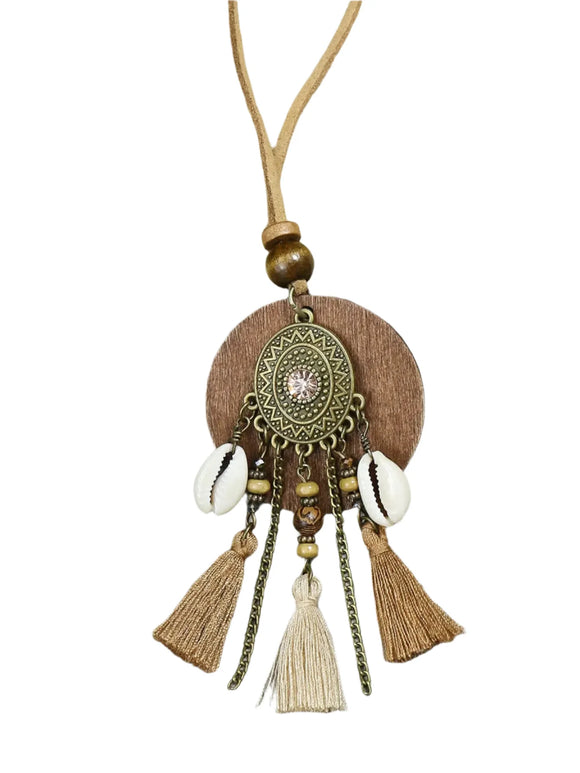 NNEOBA NNEOBA Vintage Tassel Pendant Necklace for Women