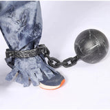 Halloween Plastic Handcuffs Fetters Ball Props Realistic Pranks With Chain Anklets Costume Props Prisoners Cosplay Accessories