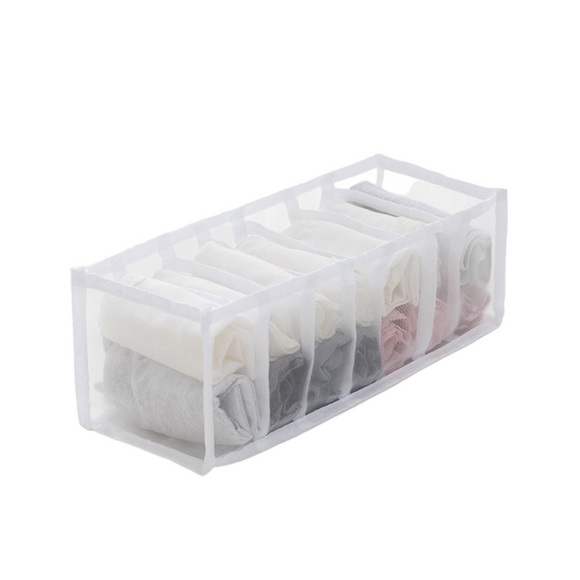 NNEOBA Jeans Compartment Storage Box Closet Clothes Drawer Mesh Separation Box Stacking Pants Drawer Divider Can Washed Home Organizer