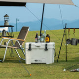 NNEOBA 25L Portable Camping Ice Box Cold Storage Cooler White