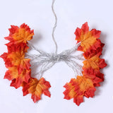 2M Halloween LED Maple Leaf Garland String Lights – Artificial Autumn Leaf Lantern Decoration for Halloween, Thanksgiving & Christmas