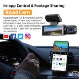 NNEOBA 1080P WiFi Dual Dash Cam Front Interior Car Camera Black