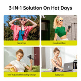 NNEOBA Portable Handheld Fan with LED Display