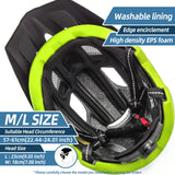 NNEOBA LED Bike Helmet Magnetic Goggles Sun Visor Green