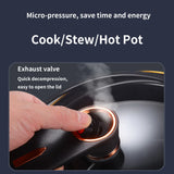 NNEOBA 7L Micro-Pressure Non-Stick Stew Pot Large Capacity Cookware Black