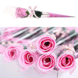 NNEOBA 10pcs Pink Never-Wither Soap Flower Rose Bouquet - Scented Petals