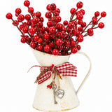 5-Piece Christmas Red Berry Branch Decorations