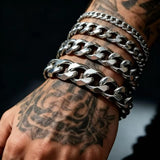 8mm Stainless Steel Cuban Link Chain Necklace – Waterproof Heavy-Duty Men's Fashion Jewelry