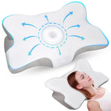 NNEOBA Orthopedic Memory Foam Cervical Pillow Support White