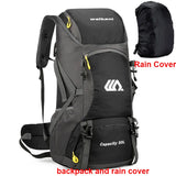 NNEOBA 50L Waterproof Travel Backpack Rucksack Black