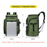 NNEOBA Tackle Backpack with Rod Holders Camping Green