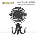NNEOBA Mini Portable Stroller Fan with Flexible Tripod