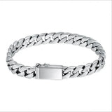 Silver 8mm Cuban Link Bracelet – Classic Punk Style Jewelry for Men