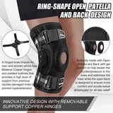 NNEOBA Knee Brace with Copper Side Stabilizers XL Medical Knee Support Black