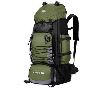 NNEOBA 90L Tactical Camping Backpack Military-Style Green
