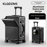 Front-Opening Laptop Carry-On Suitcase with USB Charging Port – 20/24/26 Inch