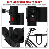 NNEOBA Heavy-Duty U-Shaped Motorcycle & Bicycle Anti-Theft Lock Black