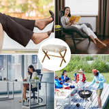 NNEOBA Versatile Velvet Footstool: Stylish, Easy-to-Clean, Space-Saving Design