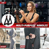 NNEOBA Heavy-Duty D-Ring Gym Handles with Hook for Home Workouts