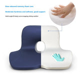 NNEOBA L-Shaped Memory Foam Seat Cushion Ergonomic Hip Lumbar Support Blue