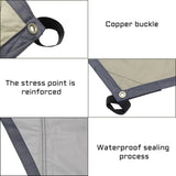 NNEOBA 5.1x5.1m Octagon Butterfly Camping Tarp Waterproof Khaki