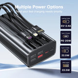 30000mAh Power Bank 22.5W with Built-In Cable & Display