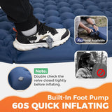 NNEOBA Double Sleeping Pad Inflatable Camping Navy Blue