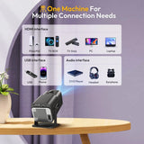 NNEOBA HY320 Mini Projector – 4K Support WiFi6 BT5.0 180° Rotatable Portable Cinema