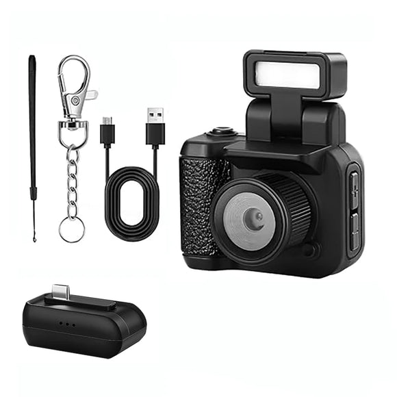 NNEOBA Mini Camera with Flash Lamp Black