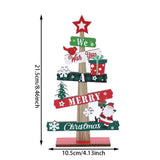 Runto Wooden Christmas Tree Ornament for Desk Decor