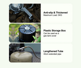 NNEOBA 3240W Windproof Split Gas Burner Silver