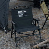 NNEOBA Outdoor Folding Chair Kermit-Style with Oak Armrests Black