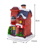 LED Christmas House Night Light Mini Resin Holiday Village Decor