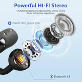 NNEOBA Open-Ear Wireless Sport Earbuds with 72-Hour Playtime