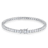 Sterling Silver Moissanite Tennis Bracelet – Classic Single-Row Bracelet