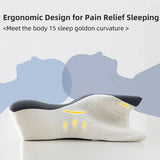 NNEOBA Butterfly-Shaped Orthopedic Memory Foam Pillow Cervical Neck Support Grey