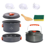 NNEOBA Camping Cookware Tableware Set Black