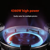 NNEOBA High Power Camping Burner 4360W Silver