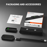 NNEOBA Rechargeable Heart Rate Monitor Chest Strap Bluetooth Black